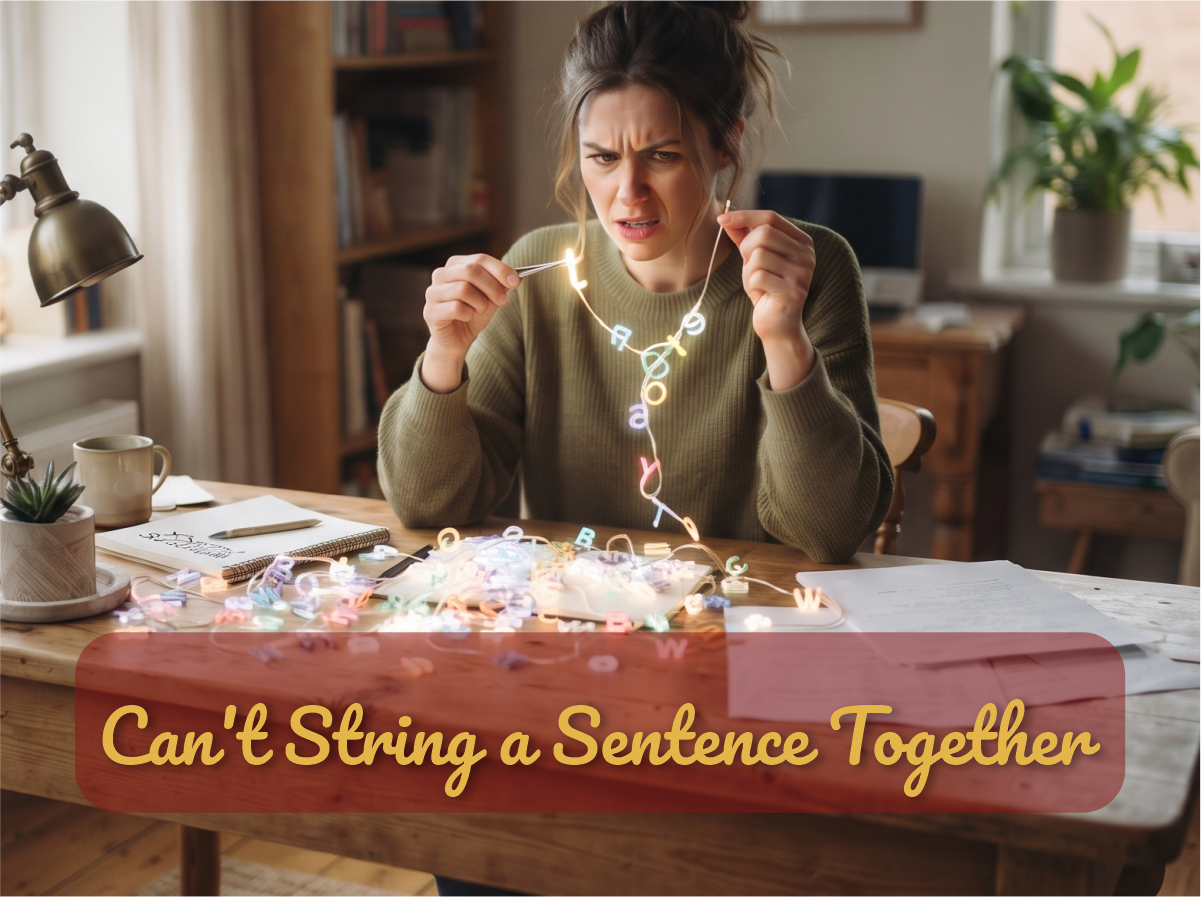 Can’t String a Sentence Together